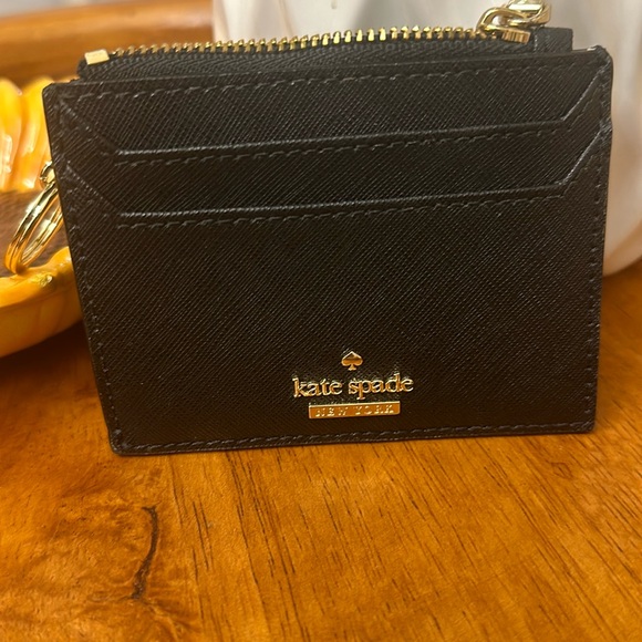KATE SPADE CARD WALLET TWO SIDED ONE POCKET ZIP - Picture 1 of 6